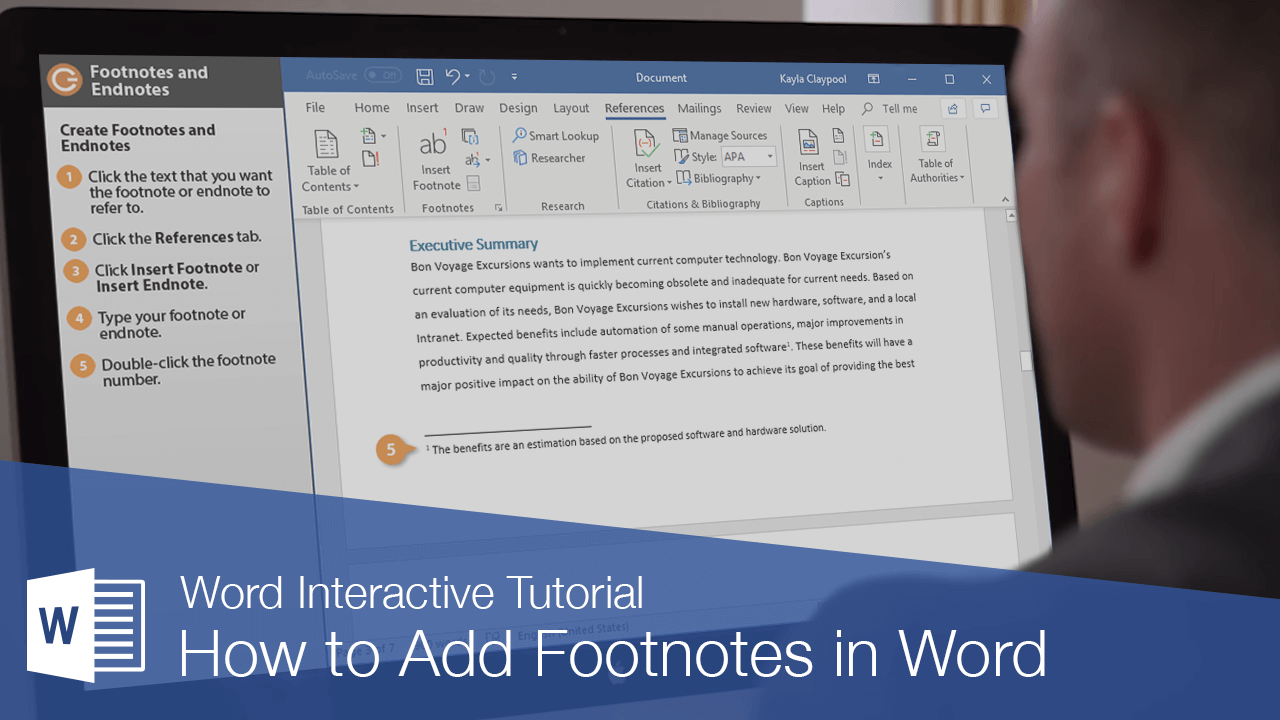 mac word increase space for footnotes